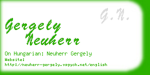 gergely neuherr business card